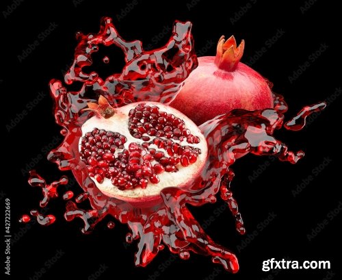 Pomegranate Isolated On A White Background 16xJPEG