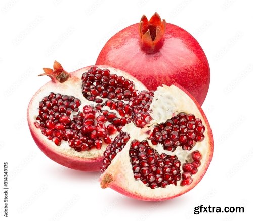 Pomegranate Isolated On A White Background 16xJPEG