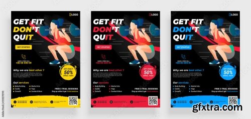 Fitness Gym Flyer Poster 2 16xAI