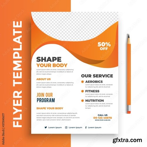 Fitness Gym Flyer Poster 3 14xAI