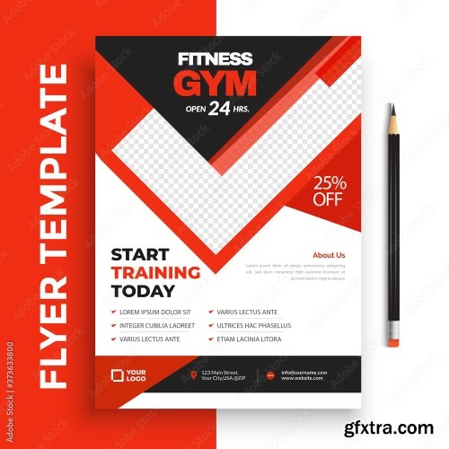 Fitness Gym Flyer Poster 3 14xAI