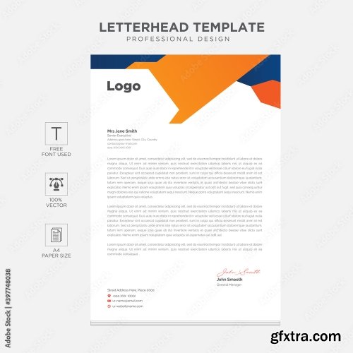 Clean And Modern Corporate Business Letterhead Template 12xAI