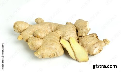 Ginger Root On White Background 6xJPEG