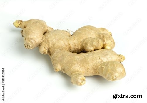 Ginger Root On White Background 6xJPEG