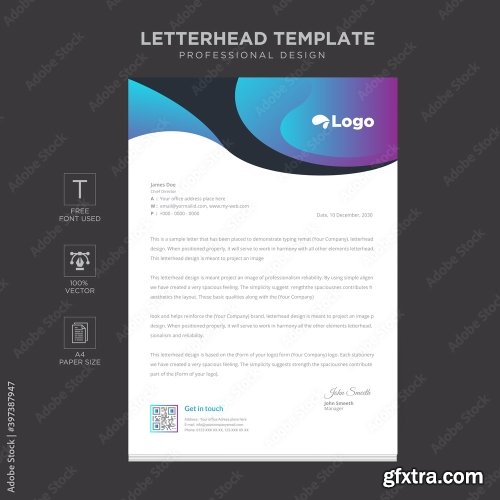 Elegant Letterhead Design Template 6 11xAI