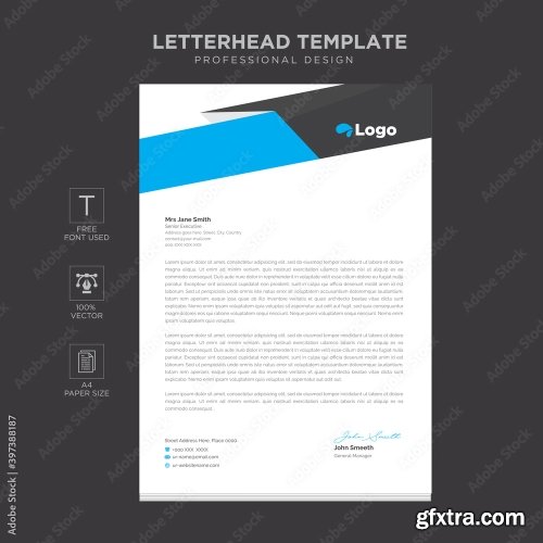 Elegant Letterhead Design Template 6 11xAI