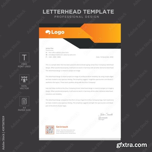 Elegant Letterhead Design Template 6 11xAI