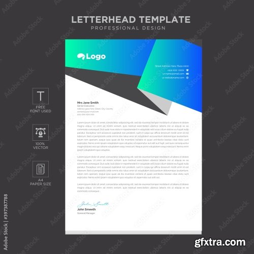 Elegant Letterhead Design Template 6 11xAI