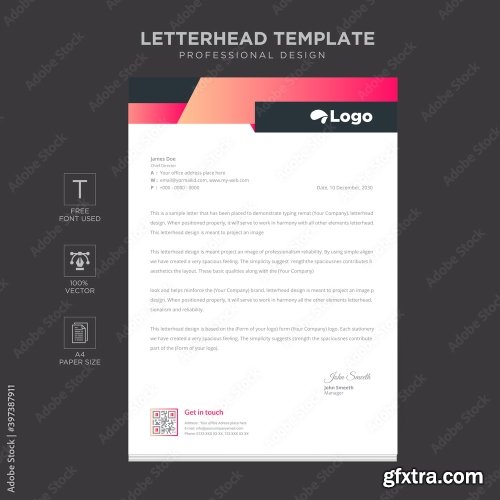 Elegant Letterhead Design Template 6 11xAI