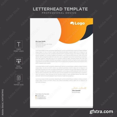 Elegant Letterhead Design Template 6 11xAI