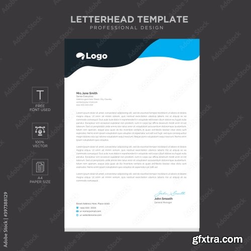 Elegant Letterhead Design Template 6 11xAI