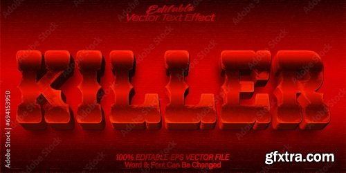 Vector Text Effect Editable Alphabet 28 25xAI