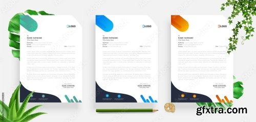 Elegant Letterhead Design Template 4 20xAI