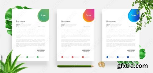 Elegant Letterhead Design Template 4 20xAI