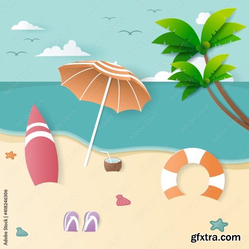 Summer Poster Banner Summer Travel 18xAI