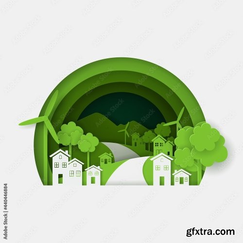 Vector And Digital Craft Style Of Nature Landscape 16xAI