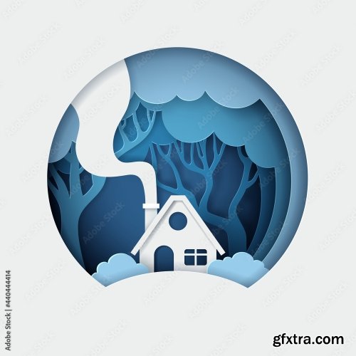 Vector And Digital Craft Style Of Nature Landscape 16xAI