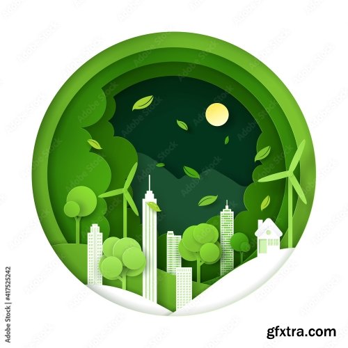 Vector And Digital Craft Style Of Nature Landscape 16xAI