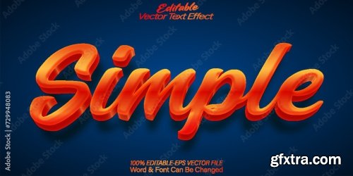 Vector Text Effect Editable Alphabet 41 24xAI