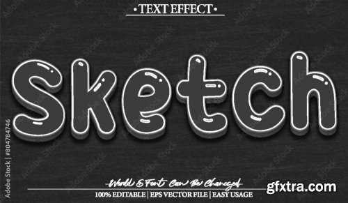 Vector Text Effect Editable Alphabet 41 24xAI