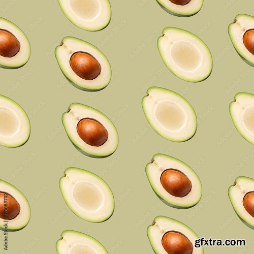 Avocado Isolated On A White Background 15xJPEG