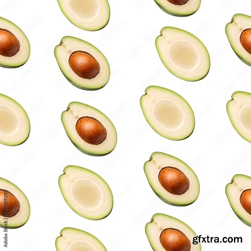 Avocado Isolated On A White Background 15xJPEG