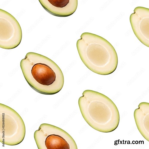 Avocado Isolated On A White Background 15xJPEG