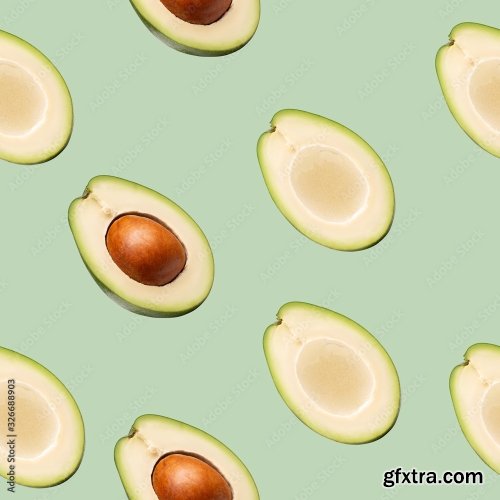 Avocado Isolated On A White Background 15xJPEG