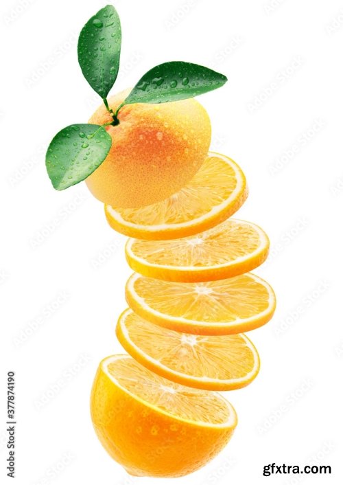 Orange Isolated On A White Background 18xJPEG