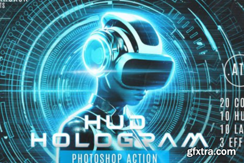 HUD Hologram Photo Effect