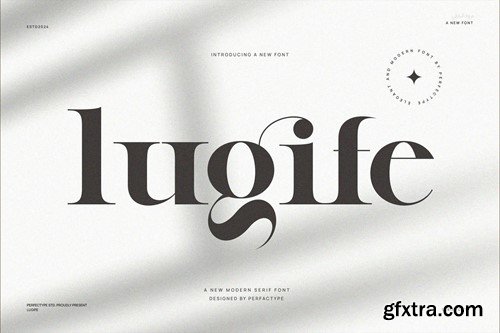 Lugife Modern Elegant Serif Font Typeface 42RTHA4