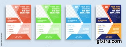 Flyer Brochure Cover Template For Kids Back To School 15xAI