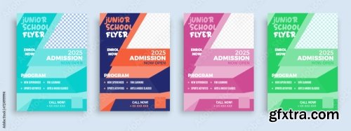 Flyer Brochure Cover Template For Kids Back To School 15xAI