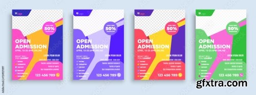 Flyer Brochure Cover Template For Kids Back To School 15xAI