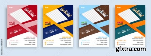 Flyer Brochure Cover Template For Kids Back To School 15xAI