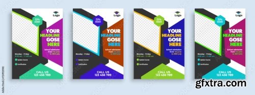 Flyer Brochure Cover Template For Kids Back To School 15xAI