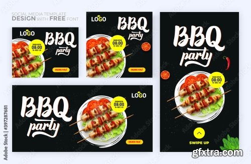 Fast Food Web Template Banner Flyer 3 5xAI