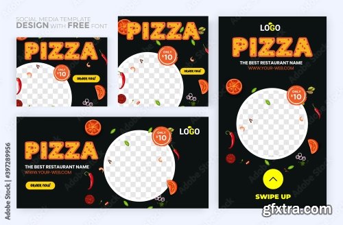 Fast Food Web Template Banner Flyer 3 5xAI