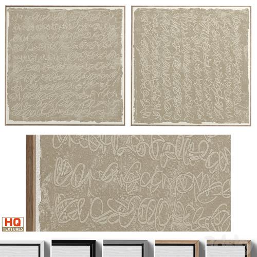 Large Textural Abstract Neutral Wall Art C-401