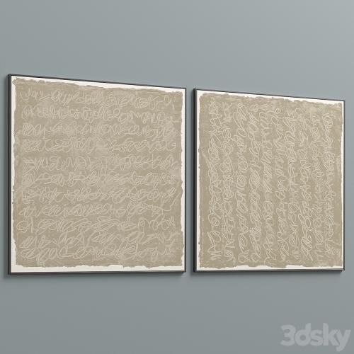 Large Textural Abstract Neutral Wall Art C-401