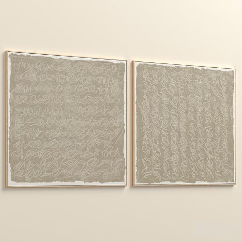 Large Textural Abstract Neutral Wall Art C-401