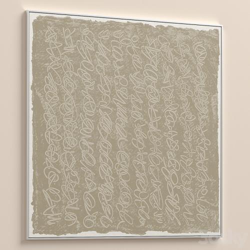 Large Textural Abstract Neutral Wall Art C-401