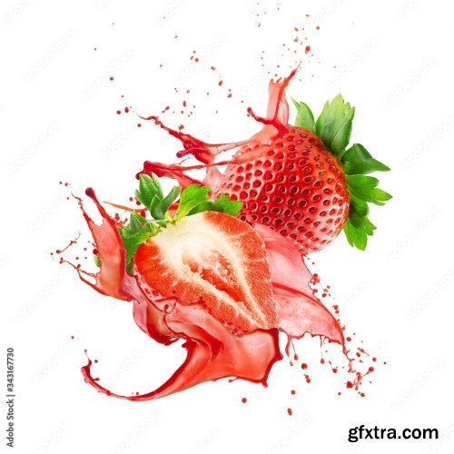 Strawberry Isolated On A White Background 18xJPEG