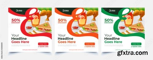 Fast Food Web Template Banner Flyer 2 15xAI