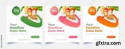 Fast Food Web Template Banner Flyer 2 15xAI