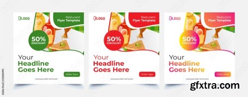 Fast Food Web Template Banner Flyer 2 15xAI