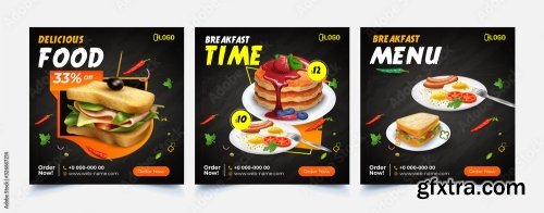 Fast Food Web Template Banner Flyer 2 15xAI