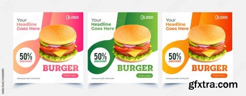 Fast Food Web Template Banner Flyer 2 15xAI