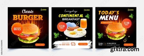 Fast Food Web Template Banner Flyer 2 15xAI