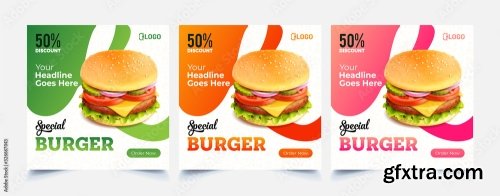 Fast Food Web Template Banner Flyer 2 15xAI